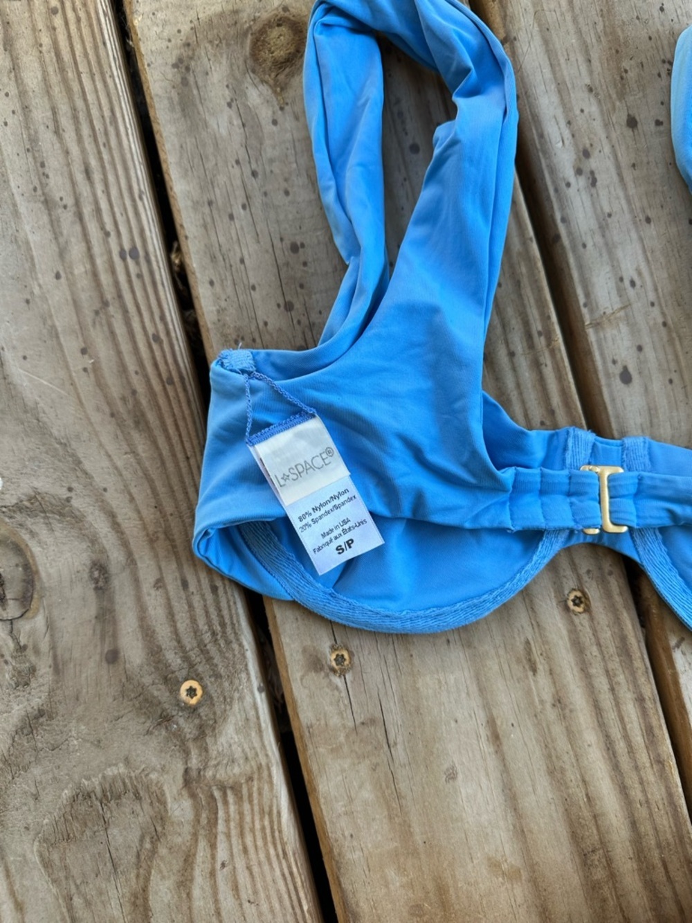 l*space Light Blue Underwire Bikini Top - Picture 4 of 4